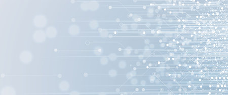 Quantum processing. Deep learning artificial intelligence. Future new technology  for business or...
