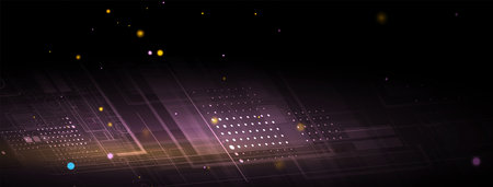 Neural network concept. Connected cells with links. High technology process. Abstract futuristic backgroundのイラスト素材