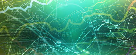 Abstract Artificial intelligence. Cloud computing. Machine learning. Technology web background....