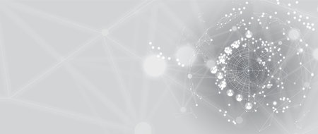 Abstract Artificial intelligence. Technology web background. Virtual conceptのイラスト素材