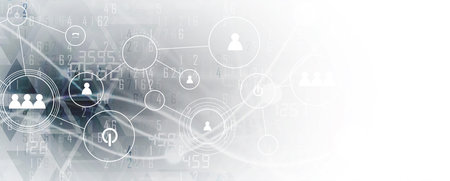Abstract Artificial intelligence. Technology web background. Virtual concept