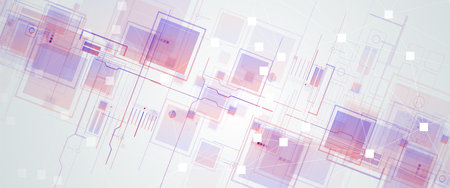 Abstract circuit board futuristic technology processing business backgroundのイラスト素材