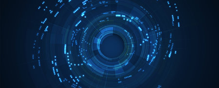 Abstract circuit board futuristic technology processing business background