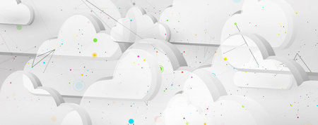 modern cloud technology. Integrated digital web concept background