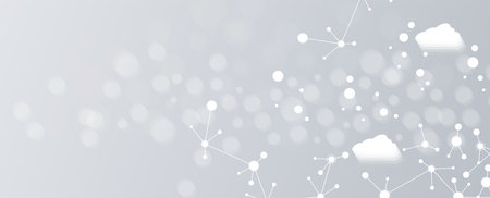 modern cloud technology. Integrated digital web concept backgroundのイラスト素材