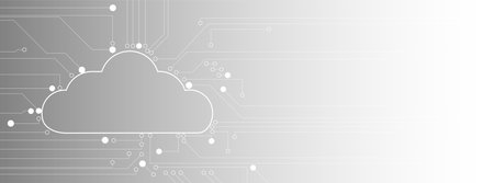 modern cloud technology. Integrated digital web concept backgroundのイラスト素材