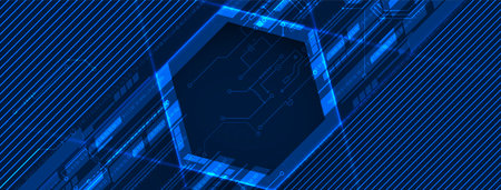 Abstract hexagon background. Technology poligonal design. Digital futuristic minimalism. Vectorのイラスト素材