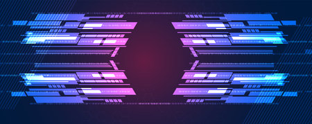 Abstract hexagon background. Technology poligonal design. Digital futuristic minimalism. Vectorのイラスト素材