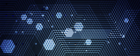 Geometric hexagon abstract background with simple polygonal elements. Medical, business, technology...
