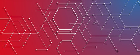Geometric hexagon abstract background with simple polygonal elements. Medical, business, technology...