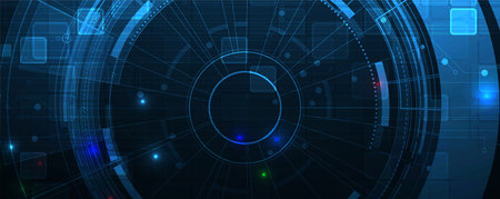 Technology abstract futuristic science background for internet business. Big data concept.のイラスト素材