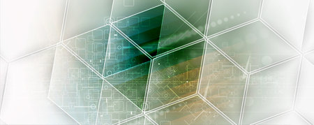 Technology abstract futuristic science background for internet business. Big data concept.