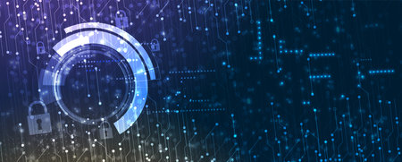 Technology abstract futuristic science background for internet business. Big data concept.