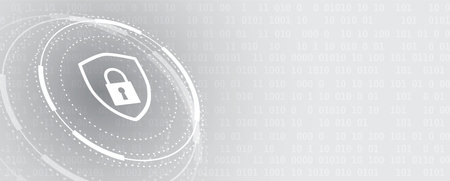 internet digital syber security technology concept for business background. Lock on circuit boardのイラスト素材