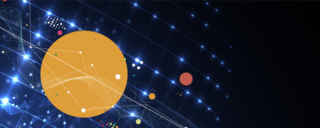 Technology abstract futuristic science background for internet business. Big data concept.のイラスト素材