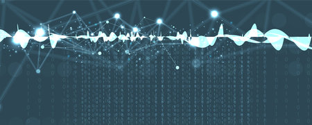 Abstract data background. Futuristic technology style. Elegant digital  background for business cyber presentations. Handmade Vectorのイラスト素材