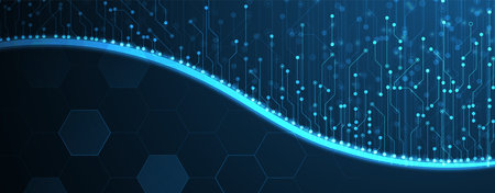 Abstract DNA technology. Science medical concept. Futuristic background.  Wireframe molecules...
