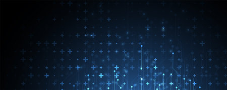 Abstract data background. Futuristic technology style. Elegant digital  background for business cyber presentations. Handmade Vector.のイラスト素材