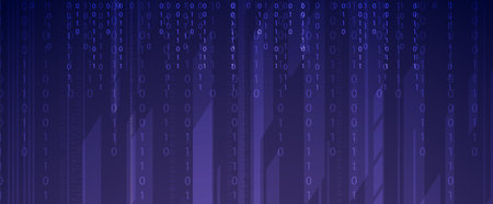 Abstract tech background. Futuristic technology interface with geometric shapes Handmade vectorのイラスト素材