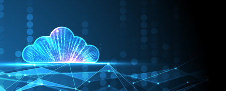 Abstract vector background. Futuristic technology style. Elegant background for business tech presentations. Vector Art.のイラスト素材