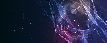 Abstract vector background. Futuristic technology style. Elegant background for business tech presentations. Vector Art.のイラスト素材
