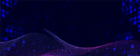 Technology abstract futuristic science background for internet business. Big data concept. Vector...