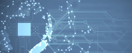 Technology abstract futuristic science background for internet business. Big data concept. Vector...