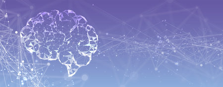 Abstract Artificial intelligence. Cloud computing. Machine learning. Technology web background....