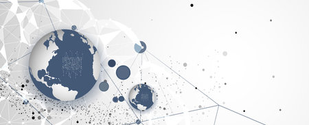 The abstract earth technology background for science and business presentation. Vector Art.のイラスト素材