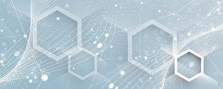 Abstract futuristic fade computer technology business background. Vector art.のイラスト素材