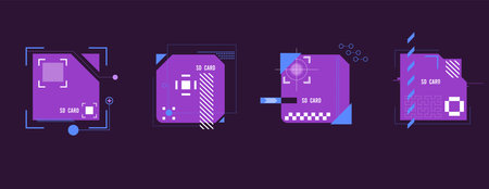 Technology abstract futuristic science background for internet business. Big data concept. Vector art.のイラスト素材