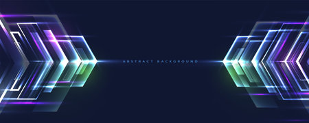 Geometric hexagon abstract background with simple polygonal elements. Medical, business, technology or science design.のイラスト素材