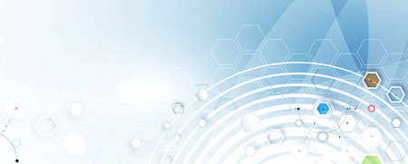 Abstract Computer technology background. network visual connectionのイラスト素材