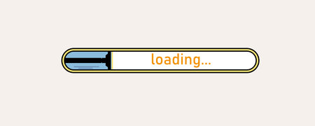 Loading bar concept. Progress data for upload or download. Techmology concept. Vector art.