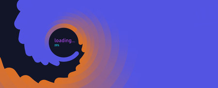 Loading bar concept. Progress data for upload or download. Techmology concept. Vector art.