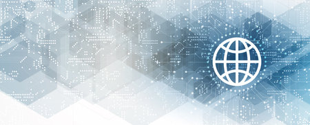 The invisible hands of cloud technology working in the background, orchestrating seamless and secure digital interactionsのイラスト素材