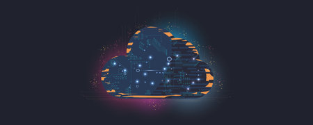 Cloud technology and the rise of serverless architecture: reducing complexity while enhancing agility, speed, and scalability in application developmentのイラスト素材
