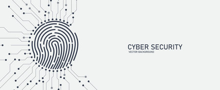 Cyber security and information or network protection. Future cyber technology web services for business and internet projectのイラスト素材