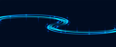 Abstract technology waves driving innovation in internet business and data science . Vector handmadeのイラスト素材