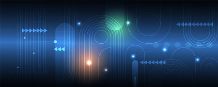Technology abstract futuristic science background for internet business. Big data concept.. Vector handmadeのイラスト素材