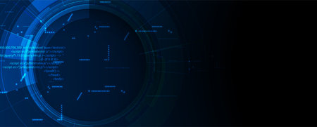 Technology abstract futuristic science background for internet business. Big data concept.. Vector handmadeのイラスト素材