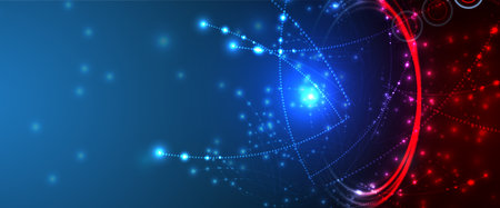 Technology abstract futuristic science background for internet business. Big data concept.のイラスト素材