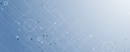 Neural network concept. Connected cells with links. High technology process. Abstract futuristic backgroundのイラスト素材