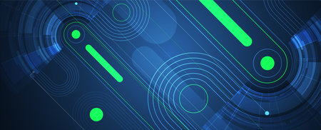 Abstract Computer technology background. network visual connectionのイラスト素材