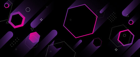 Geometric hexagon abstract background with simple polygonal elements. Medical, business, technology or science design.のイラスト素材