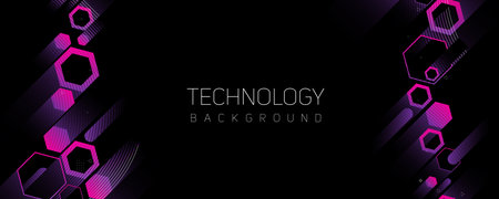 Geometric hexagon abstract background with simple polygonal elements. Medical, business, technology or science design.のイラスト素材