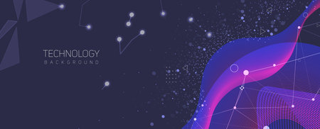 Technology abstract futuristic science background for internet business. Big data concept.のイラスト素材