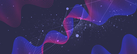 Technology abstract futuristic science background for internet business. Big data concept.のイラスト素材