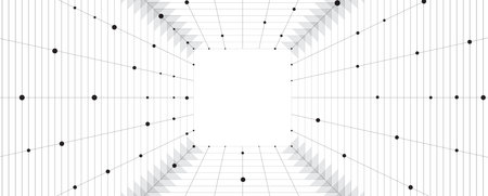 Abstract Technology Digital Particles. Futuristic Background. Big Data Visualization. Cyber Concept. Vector Art.のイラスト素材