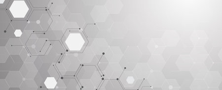 Geometric hexagon abstract background with simple polygonal elements. Medical, business, technology...